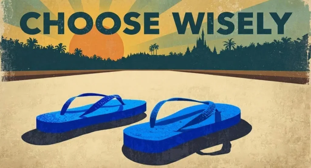 flip flops at Disney World